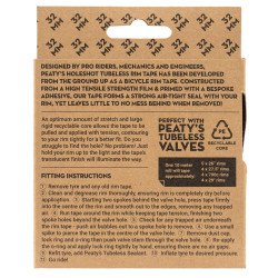 Cinta Tubeless Llanta Bici Ruta Gravel Peatys Rim Tape 23mm