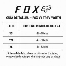 Casco Integral Niños Bici Moto Enduro Mx Dh Fox V1 Trev Mips