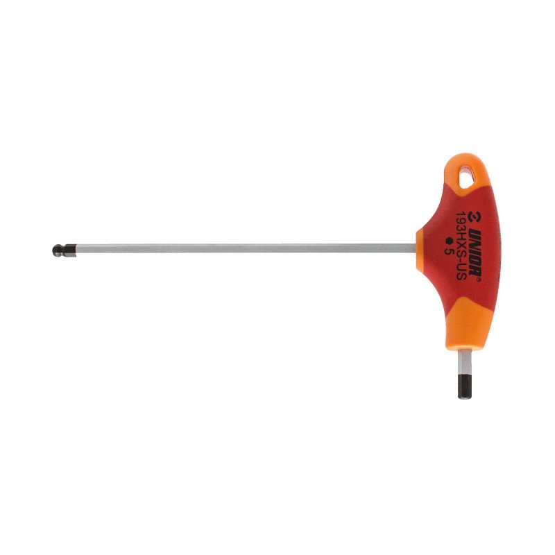 Llave Hexagonal Allen Punta Bola C/ Mango Tipo T 5mm Unior