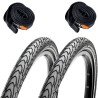 Combo 2 Cubiertas Maxxis Overdrive 700x40 + 2 Camaras Presta