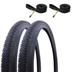 Combo 2 Cubiertas Bici Mtb Black Chain 27.5x2.10 Camara Presta