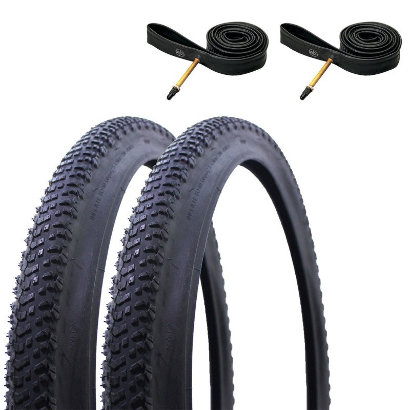 Combo 2 Cubiertas Bici Mtb Black Chain 27.5x2.10 Camara Presta