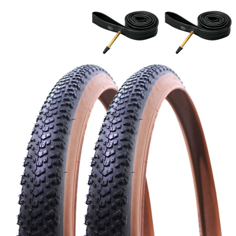 Combo Cubiertas Bici Mtb Black Chain 27.5x2.10 Camaras Presta Tanwall