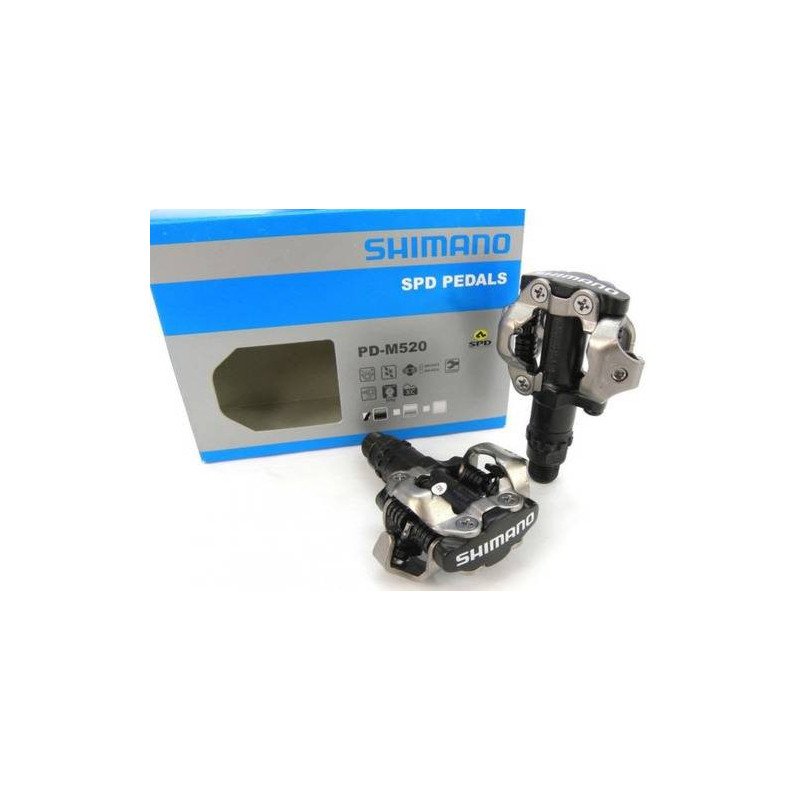 Pedales Automaticos Mtb Shimano M520 + Calas Incluidas Promo Pedales Automaticos Mtb Shimano M520 + Calas Incluidas Promo