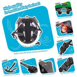 Casco Crazy Safety Original Niño Bicicleta Skate Tigre Verde