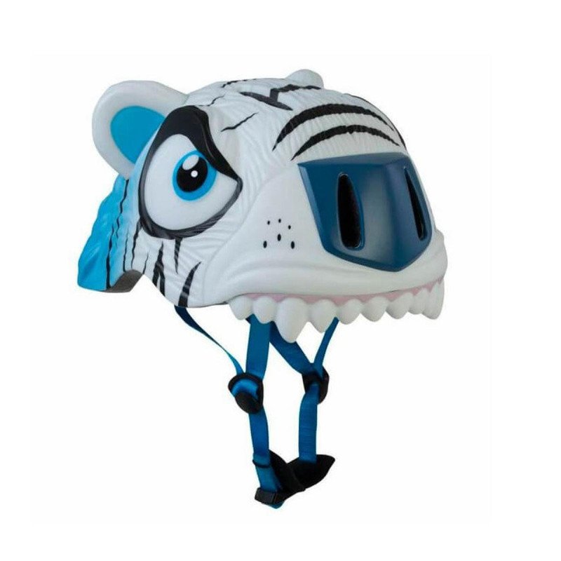 Casco Certificado Regalo Niño Bici Skate Patin Tigre Blanco