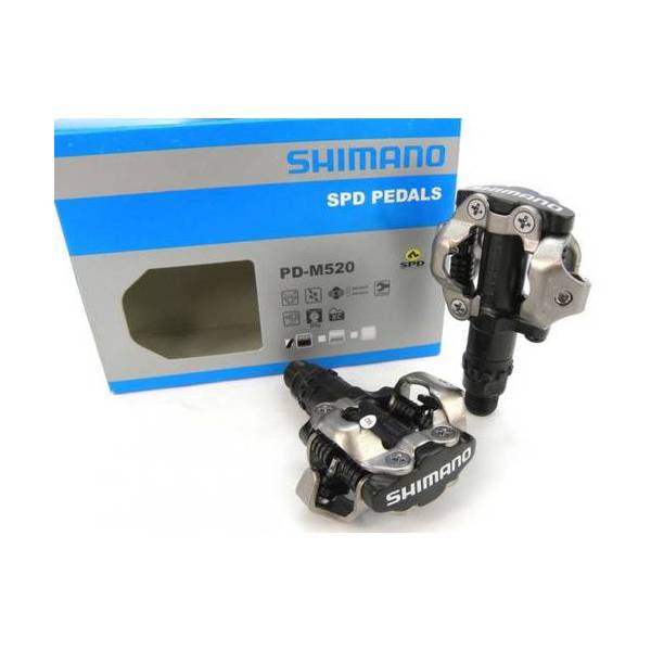 Pedales SHIMANO M520 para Bicicleta MTB incluye Trabas SH51