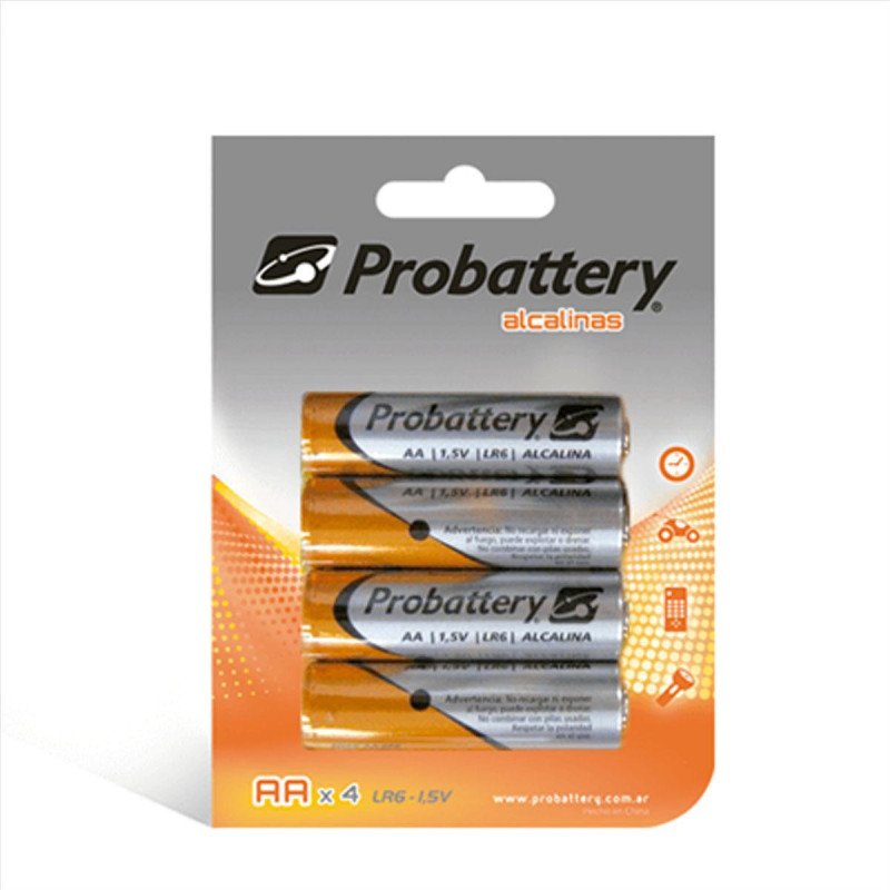 Pilas Alcalinas Aa Probattery Blister X 4 Unidad Bora Bikes