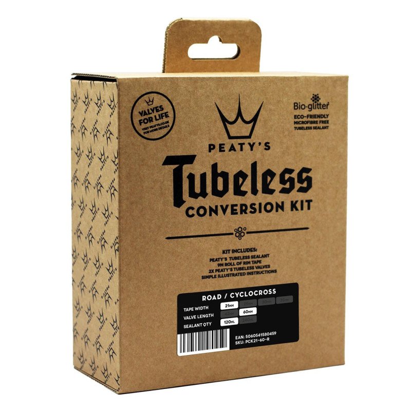 Kit Conversion Tubeless Bicicleta Ruta Peatys 21mm Valvulas