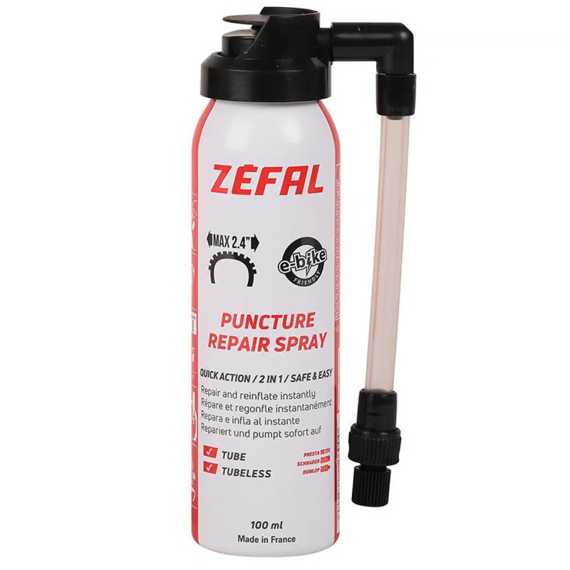 Sellador Repara Tubeless Bicicleta Aerosol Zefal 100ml Bora